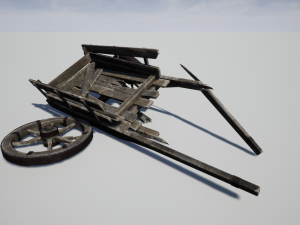 broken cart 3D मॉडल
