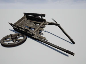 chariot cass&eacute; Modèle 3D