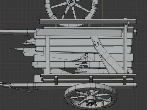 chariot cass&eacute; Modèle 3D