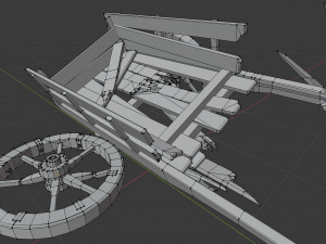 broken cart 3D मॉडल