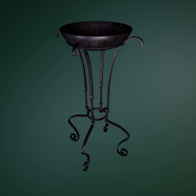 fantasy brazier 3D Модель .c4d .max .obj .3ds .fbx .stl .blend 