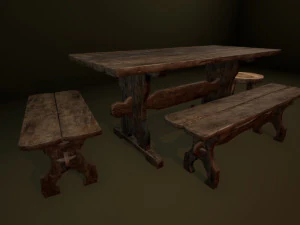 medieval furniture collection 3D Model