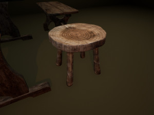 medieval furniture collection Model 3D