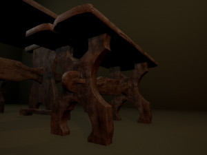 medieval furniture collection Model 3D