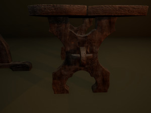 medieval furniture collection Model 3D