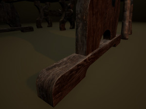 medieval furniture collection Model 3D
