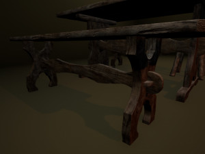 medieval furniture collection Model 3D
