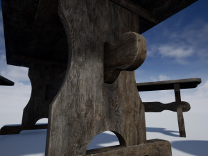 medieval furniture collection Model 3D