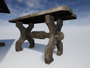 medieval furniture collection Model 3D