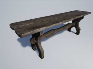 medieval furniture collection Model 3D