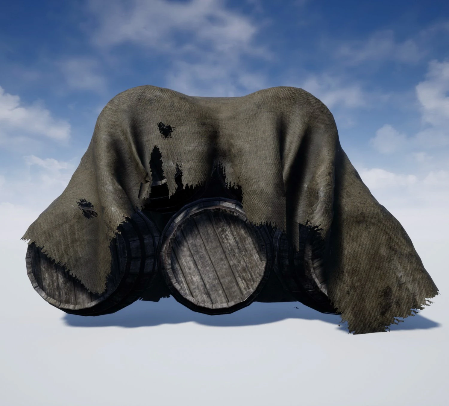 covered barrels 3D Model .c4d .max .obj .3ds .fbx .stl .blend