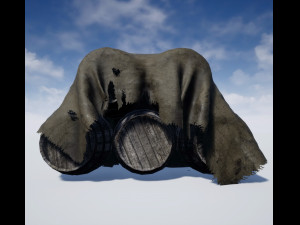covered barrels Model 3D
