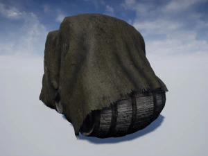 covered barrels 3D Model
