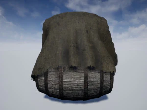covered barrels 3D Model