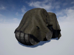covered barrels 3D Model