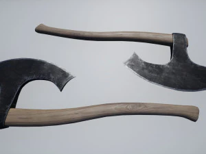 axe stump set 3D Model