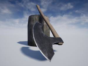 axe stump set 3D Модель