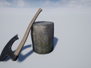 axe stump set 3D Модель