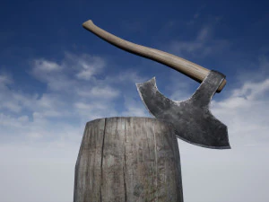 axe stump set 3D Model