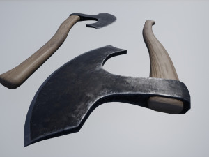 axe stump set 3D Модель