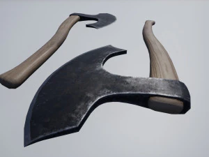 axe stump set 3D Model