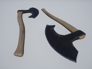 axe stump set 3D Модель