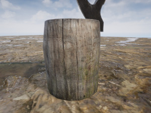 axe stump set 3D Модель