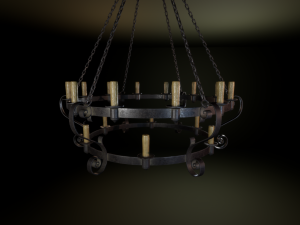 medieval chandelier 3D-Modell