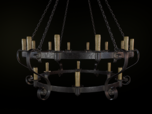 medieval chandelier 3D-Modell