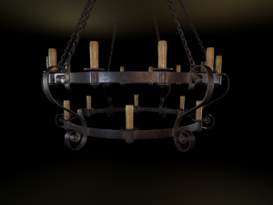 medieval chandelier 3D-Modell