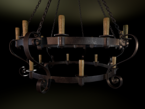medieval chandelier 3D-Modell