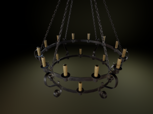 medieval chandelier 3D-Modell