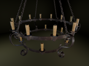 medieval chandelier 3D-Modell