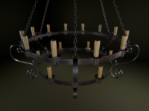 medieval chandelier 3D-Modell