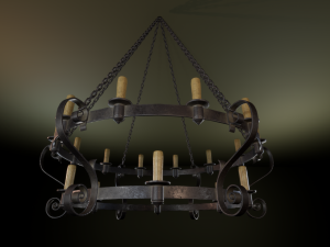 medieval chandelier 3D-Modell