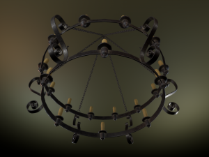 medieval chandelier 3D-Modell