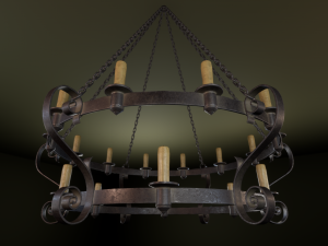 medieval chandelier 3D-Modell