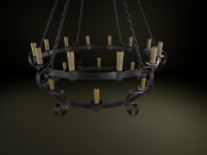medieval chandelier 3D-Modell