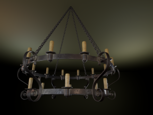 medieval chandelier 3D-Modell