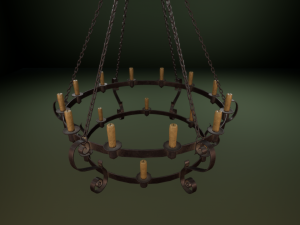medieval chandelier 3D-Modell
