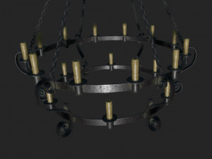 medieval chandelier 3D-Modell