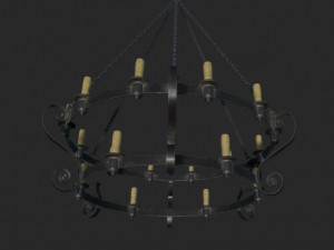 medieval chandelier 3D-Modell