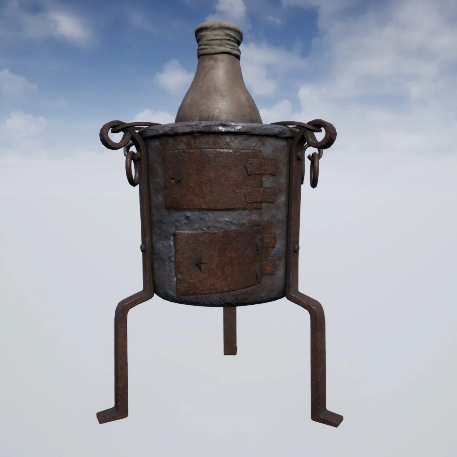 alchemical stove set 3D Model .c4d .max .obj .3ds .fbx .stl .blend