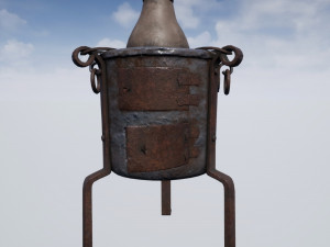 alchemical stove set 3D Модель