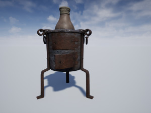 alchemical stove set Modello 3D