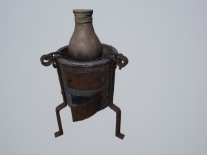 alchemical stove set Modello 3D