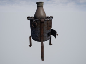 alchemical stove set Modello 3D