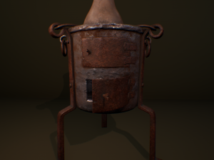 alchemical stove set Modello 3D