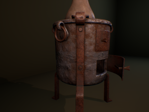 alchemical stove set Modello 3D