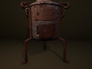 alchemical stove set Modello 3D